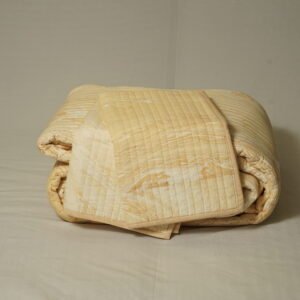 Marble bed cover in yellow