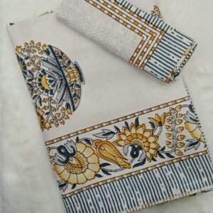 HANDBLOCK SINGLE BEDSHEET