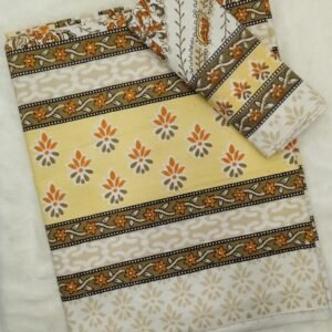 HANDBLOCK SINGLE  BEDSHEET